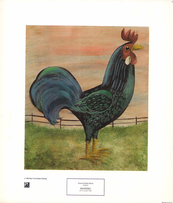 Rooster I by Emma Stubbs Hunk - 13 X 15 Inches (Art Print)