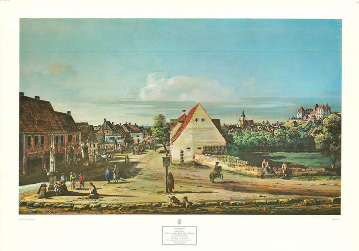 View of Pirna with the Fortress of Sonnenschein by Bernardo Bellotto - 25 X 36 Inches (Art Print)