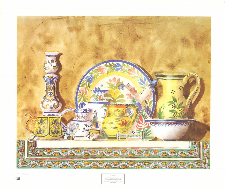 Still Life Provencial by Carolyn Bucha - 23 X 27 Inches (Art Print)
