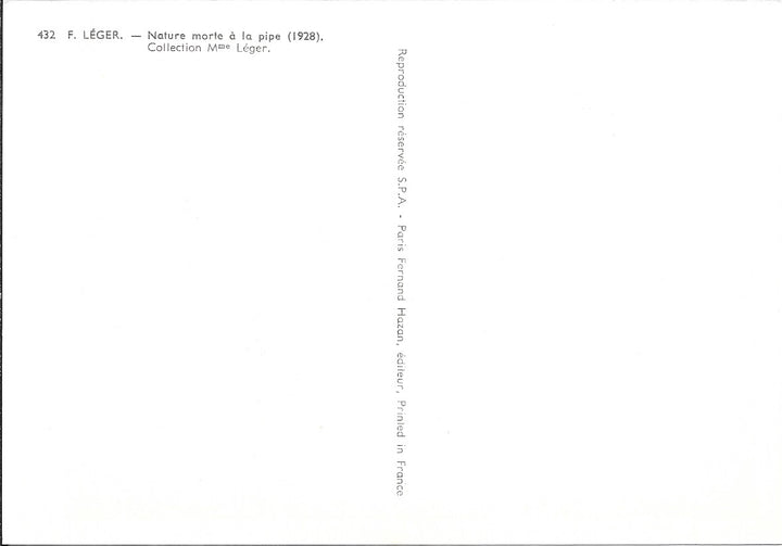 Nature Morte à la Pipe by Fernand Léger - 4 X 6 Inches (10 Postcards)