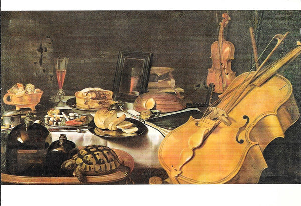 Nature Morte aux Instruments de Musiques by Pieter Claesz - 4 X 6 Inches (10 Postcards)