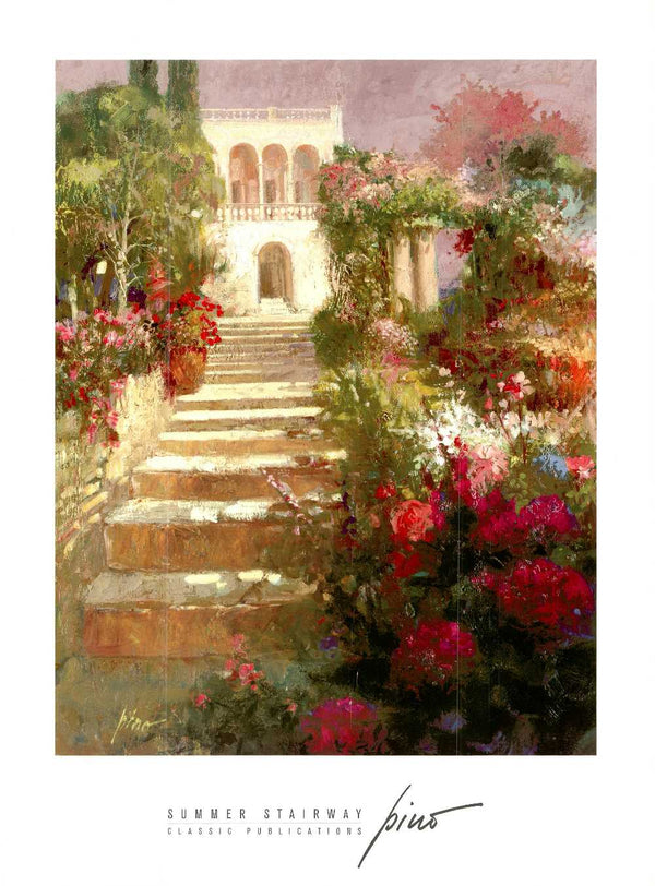 Summer Stairway by Pino - 27 X 36 Inches (Art Print)