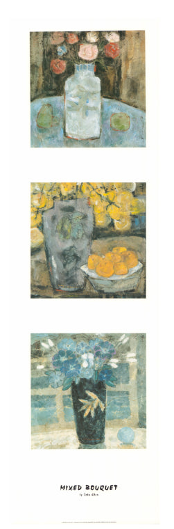 Mixed Bouquet by John Chen - 12 X 36 Inches (Art Print)