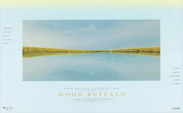 Wood Buffalo, National Park, Alberta by Bernard Pelletier - 20 X 32 Inches (Offset Lithograph)
