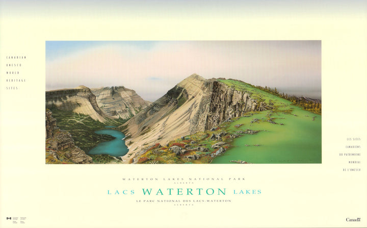 Waterton Lakes, National Park, Alberta, 1992 by Bernard Pelletier - 20 X 32 Inches (Offset Lithograph)
