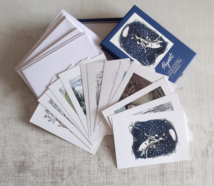 Raymond Peynet - 18 Postcards and Envelopes (Postcard box)