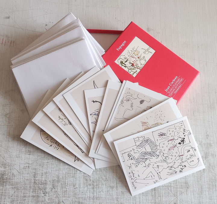Spain by Jean Cocteau - 18 Postcards and Envelopes (Postcard box)