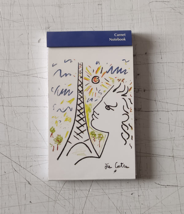 Profil à la Tour Eiffel by Jean Cocteau - 3 X 5 Inches (Notebook)