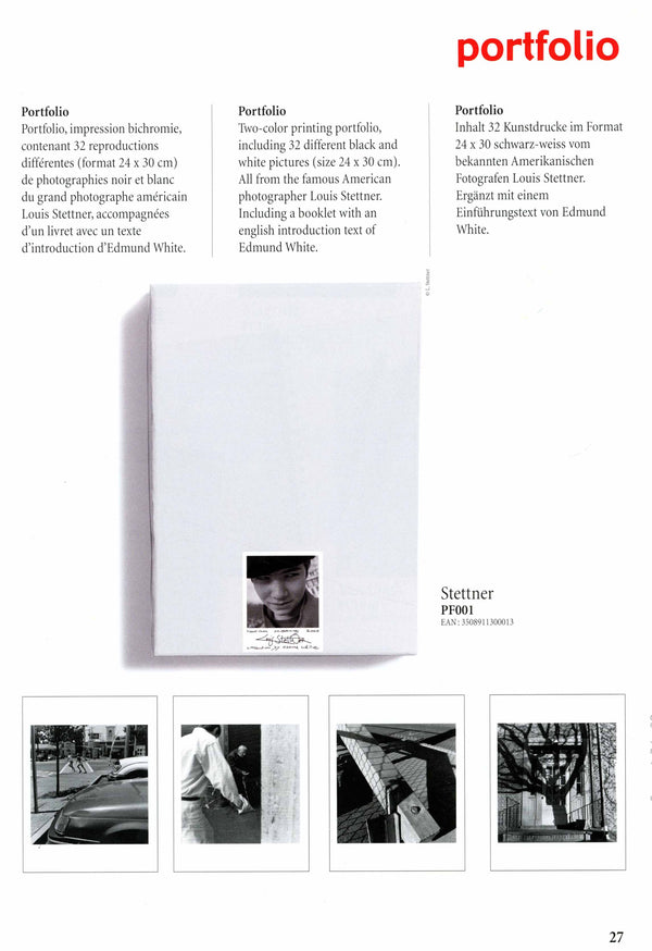 Portfolio from Louis Stettner intro by Edmund White - 10 X 12 Inches (32 Offset Lithographs)
