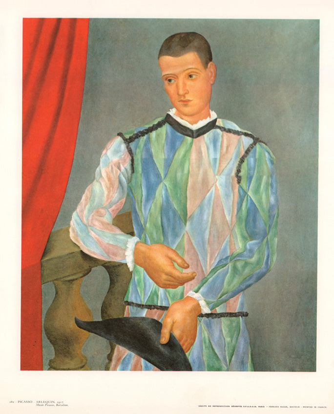 Arlequin, 1917 by Pablo Picasso - 10 X 12 Inches (Art Print)