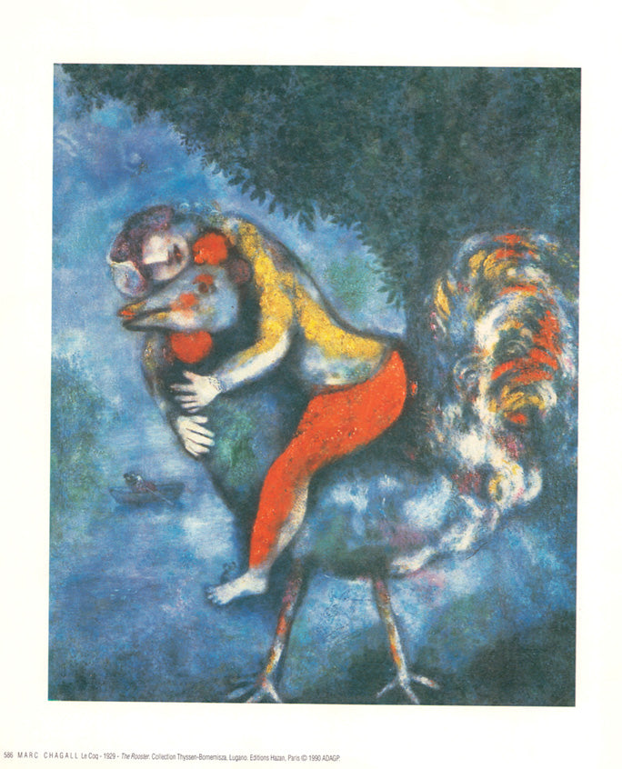 The Rooster, 1929 by Marc Chagall - 10 X 12 Inches (Art Print)