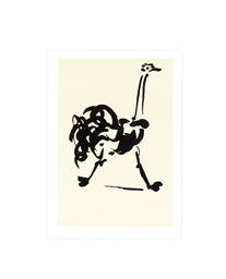 L'autruche by Pablo Picasso - 20 X 24 Inches (Silkscreen)