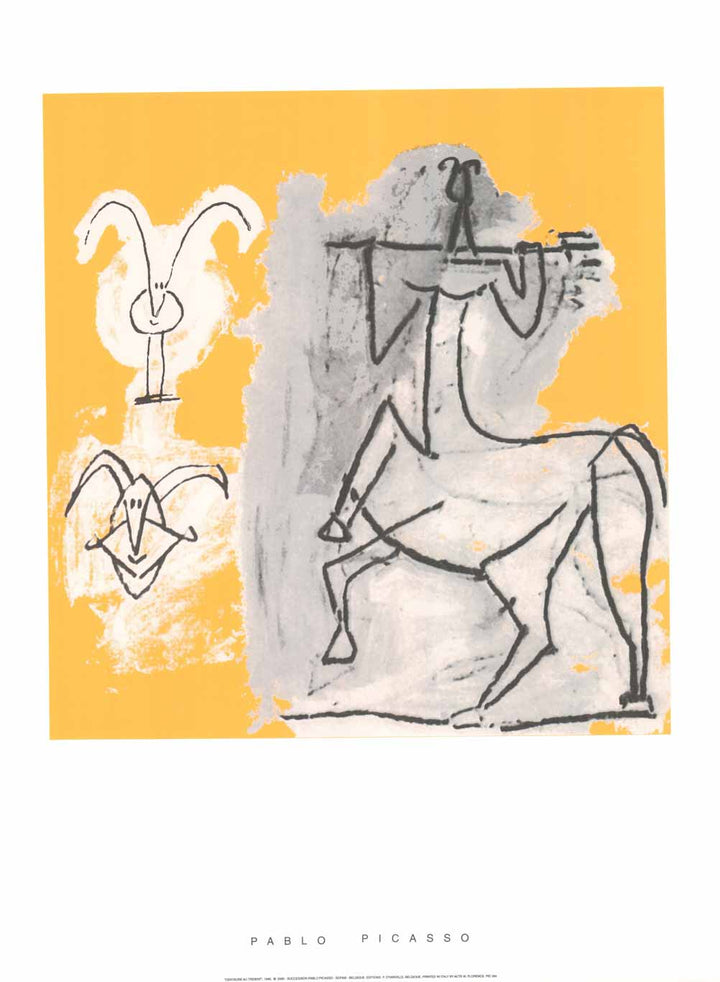 Centaure au Trident, 1946 by Pablo Picasso - 24 X 32 Inches (Silkscreen / Sérigraphie)