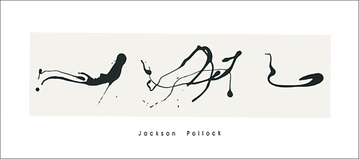 Drawing in drip technique, 1960 by Jackson Pollock - 20 X 48 Inches (Silkscreen / Sérigraphie)