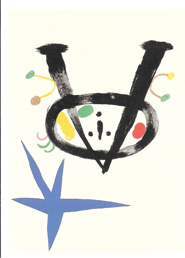 Pour Parler Seul de Tristan Tzara, 1950 by Joan Miro - 4 X 6 Inches (10 Postcards)