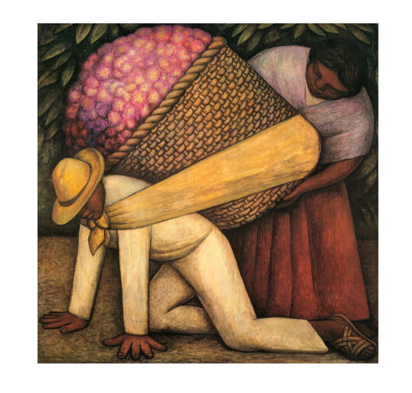 The Flower Carrier, 1935 by Diego Rivera - 32 X 33 Inches (Art Print)