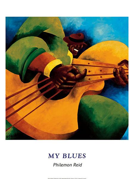 My Blues by Philemon Reid - 24 X 32 Inches (Art Print)