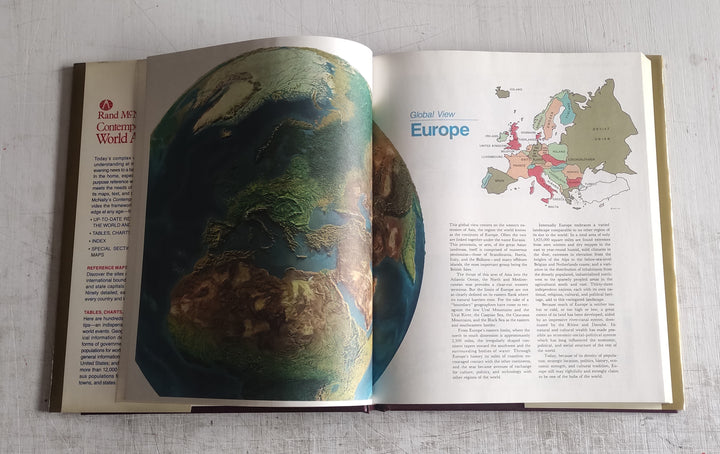 Contemporary World Atlas by Rand McNally (Hardcover Book 1986)