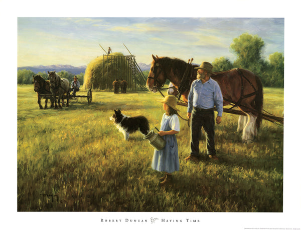 Haying Time, 1994 by Robert Duncan - 26 X 34 Inches (Art Print)