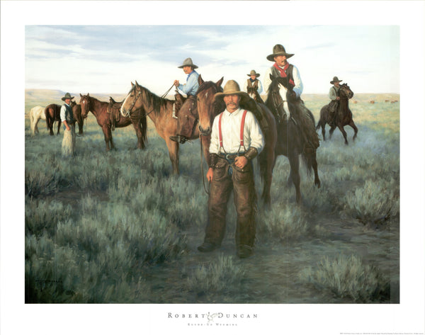 Round-Up Wyoming by Robert Duncan - 27 X 34 Inches (Art Print)