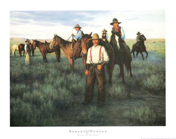 Round-Up Wyoming, 1994 by Robert Duncan - 27 X 34 Inches (Art Print)