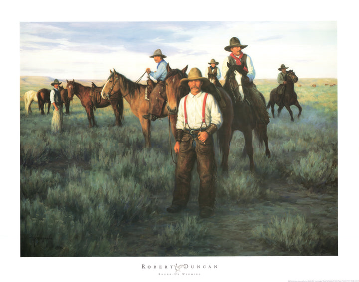 Round-Up Wyoming, 1994 by Robert Duncan - 27 X 34 Inches (Art Print)