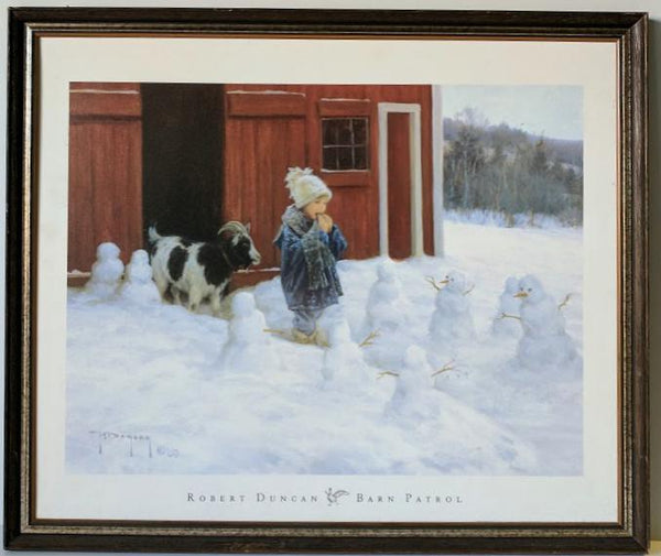 Barn Patrol by Robert Duncan 22 X 26 Inches (Framed Giclee on Masonite Ready to Hang)