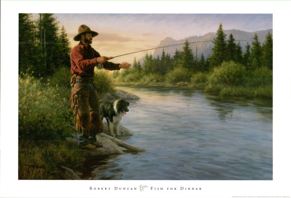 Fish for Dinner by Robert Duncan - 22 X 32 Inches (Art Print)