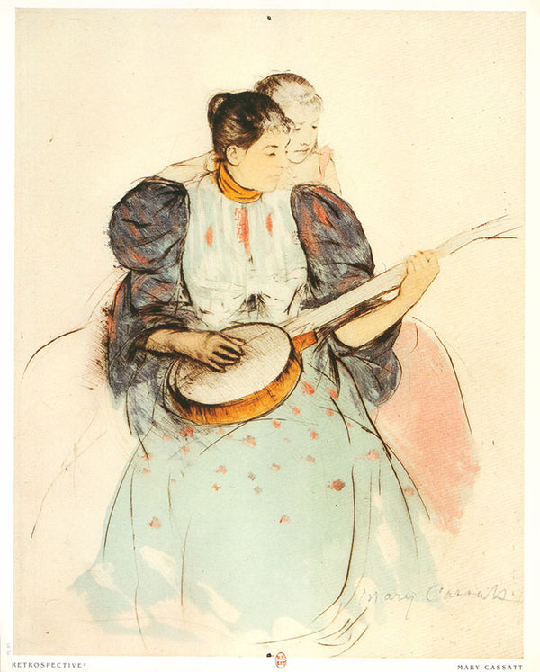 The Banjo Lesson by Mary Cassatt - 10 X 12 Inches (Art Print)