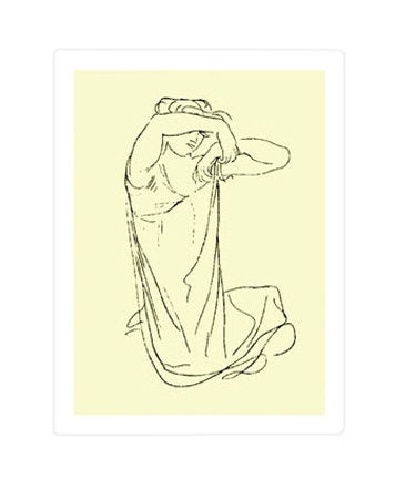 After the Prayer by Auguste Rodin - 20 X 24 Inches (Silkscreen ...