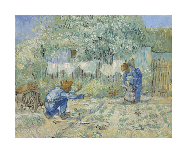 First Steps by Vincent Van Gogh - 24 X 32 Inches (Art Print)