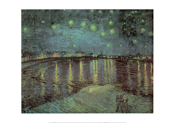 Starlit Sky Over the Rhone River, 1888 by Vincent Van Gogh - 20 X 28 Inches (Art Print)