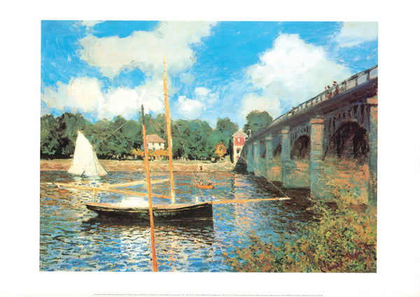 Le Pont d Argenteuil, 1874 by Claude Monet - 20 X 28 Inches (Art Print)