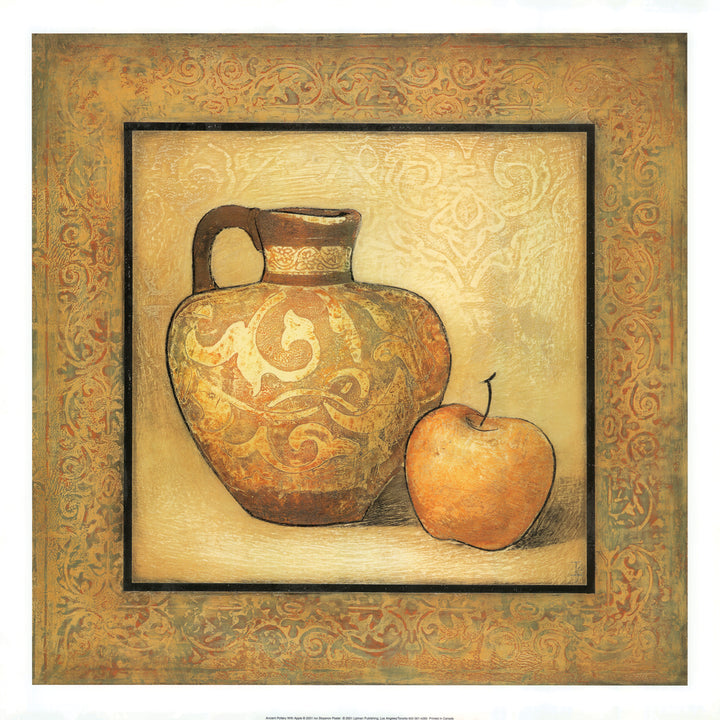Ancient Pottery with Apple by Ivo Stoyanov - 20 X 20 Inches (Art Print)