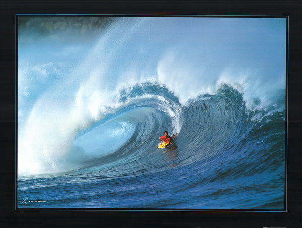 Bodyboard a Waimea by Cazennue- 24 X 32 Inches (Offset Lithograph)