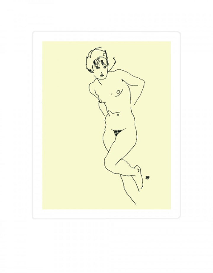 Standing Girl, 1913 by Egon Schiele - 20 X 24 Inches (Silkscreen / Sérigraphie)