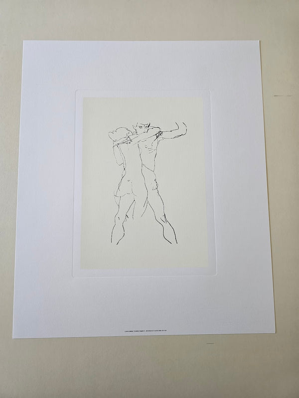 Couple of Lovers by Egon Schiele - 20 X 24 Inches (Silkscreen / Sérigraphie)