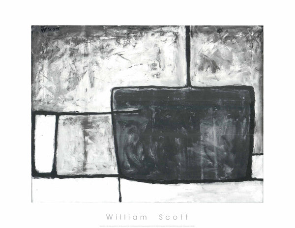 Composition II, 1955 by William Scott - 28 X 36 Inches - (Silkscreen / Sérigraphie)