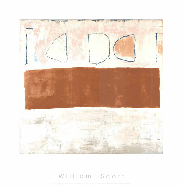 White and Ochre, 1960 by William Scott - 27 X 27 Inches - (Silkscreen / Sérigraphie)
