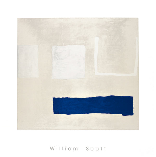 White and Blue, 1960 by William Scott - 27 X 27 Inches - (Silkscreen / Sérigraphie)