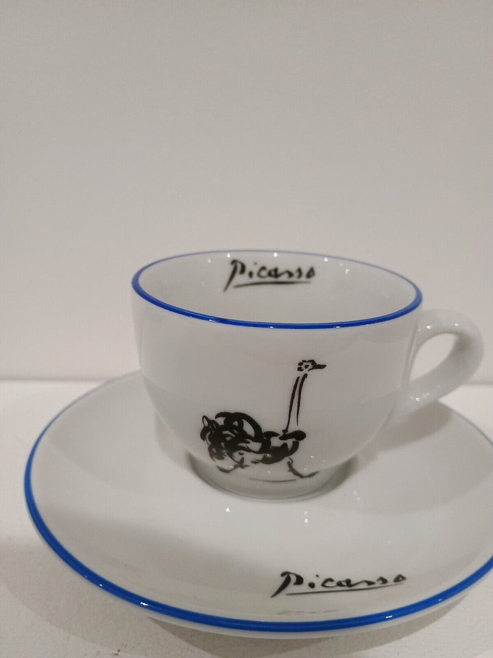Official 2003 Picasso L'Autruche / Ostrich, 1936 Espresso Cup Saucer