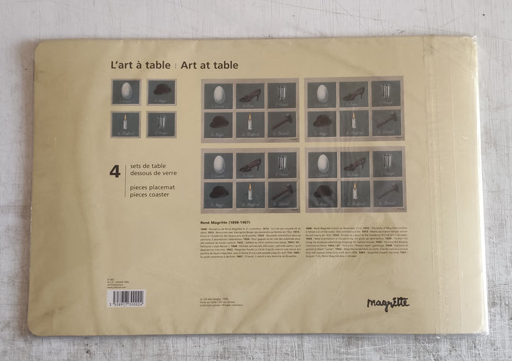 Art at Table by René Magritte (4 pieces placemat and 4 pieces coaster)