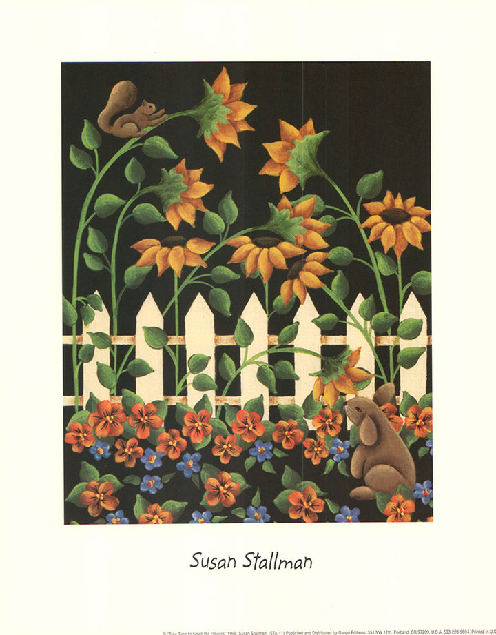 Take Time to Smell the Flowers, 1998 by Susan Stallman - 11 X 14 Inches (Art Print)