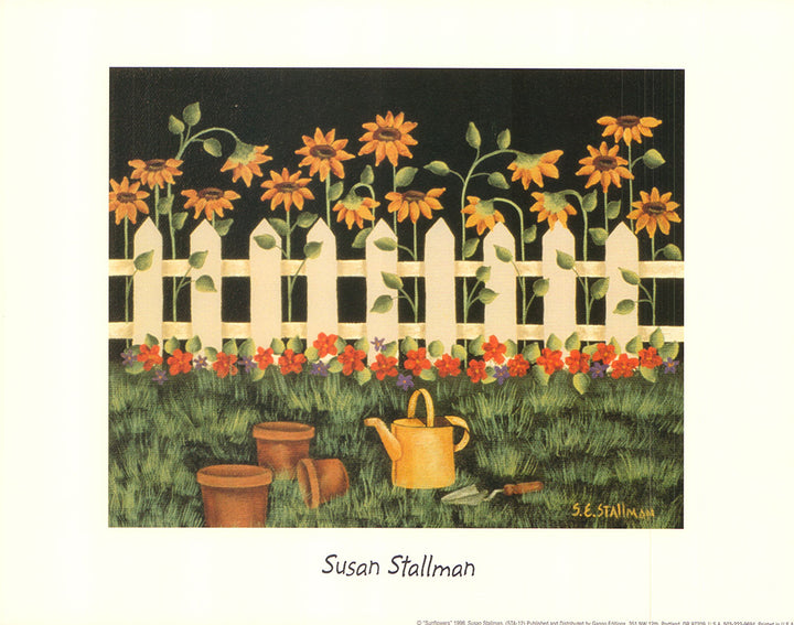 Sunflowers, 1998 by Susan Stallman - 11 X 14 Inches (Art Print)