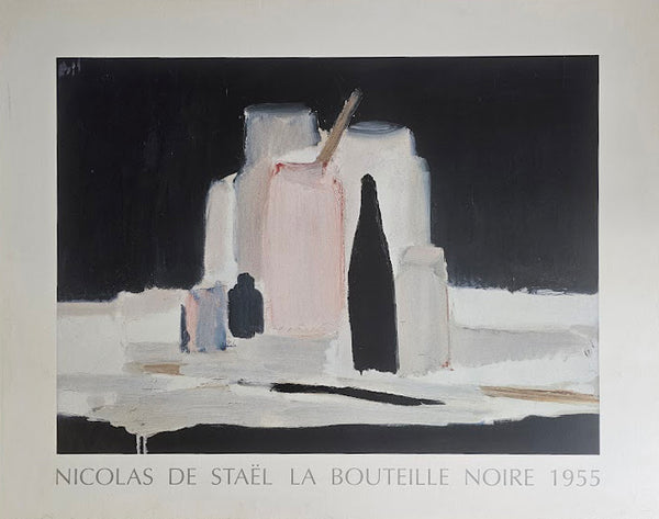 La Bouteille Noire, 1955 by Nicolas de Stael - 28 X 35 Inches (Offset Lithograph on Masonite)