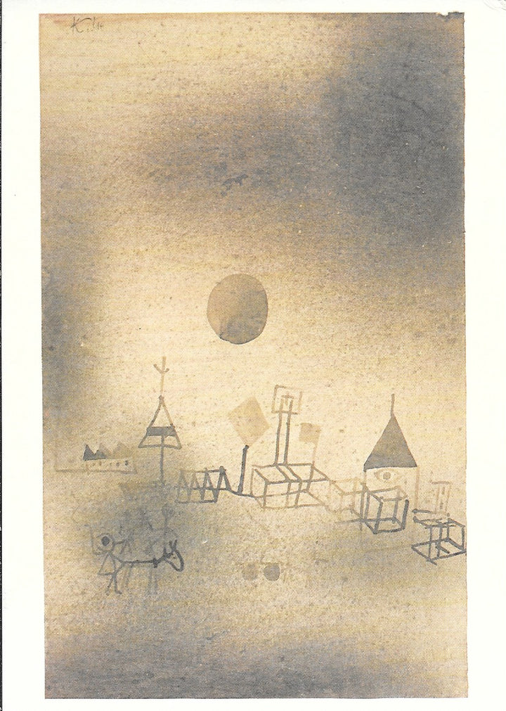 Scene in front of the Town by Paul Klee - 4 X 6 Inches (10 Postcards)