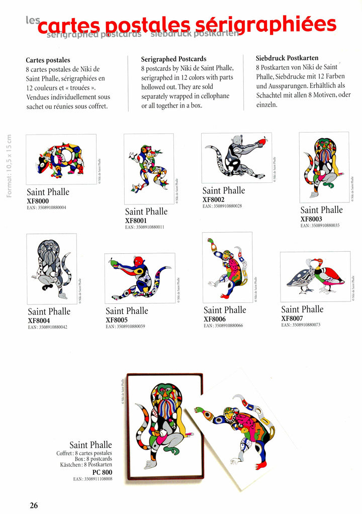 Singe Offrant Coul by Niki de Saint Phalle - 4 X 6 Inches (Serigraphed Postcard)