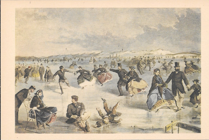 Skating at the Central Park by Winslow Homer - 4 X 6 Inches (10 Postcards)
