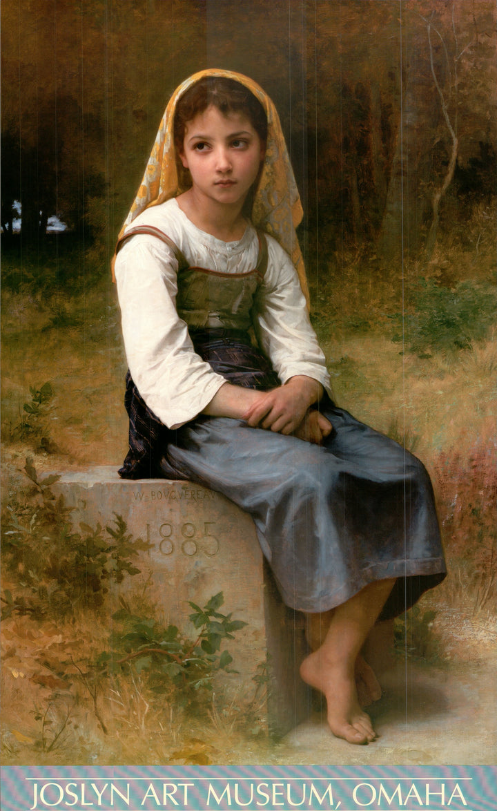 Méditation , 1885 by William Adolphe Bouguereau - 20 X 33 Inches (Art Print)