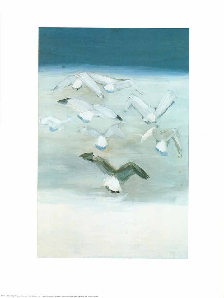 Les Mouettes, 1955 by Nicolas Stael - 12 X 16 Inches (Art Print)
